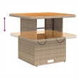 Afuera Living Contemporary 7 Piece Poly Rattan Lounge Set in Brown/Beige