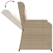 Afuera Living Contemporary 7 Piece Poly Rattan Lounge Set in Brown/Beige