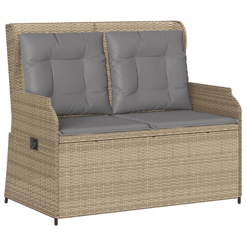 Afuera Living 3 Piece Poly Rattan Medium Lounge Set in Gray/Beige