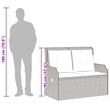 Afuera Living 3 Piece Poly Rattan Medium Lounge Set in Gray/Beige