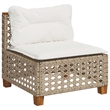 Afuera Living Contemporary 10 Piece Poly Rattan Sofa Set in Cream/Beige