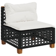 Afuera Living Contemporary 8 Piece Poly Rattan Sofa Set in Black