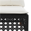 Afuera Living Contemporary 8 Piece Poly Rattan Sofa Set in Black