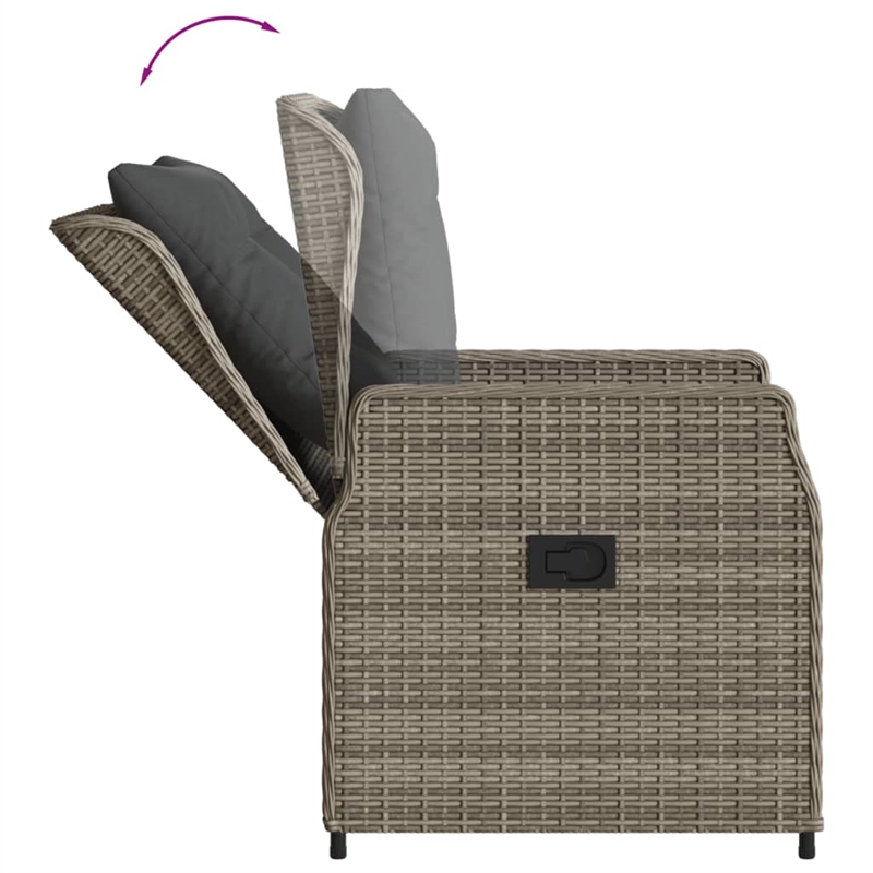 Afuera Living Contemporary Poly Rattan Bistro Set in Gray/Brown