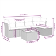 Afuera Living 6 Piece Poly Rattan Large Sofa Set in Cream/Beige