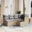 Afuera Living Contemporary Poly Rattan Sofa Set in Brown/Beige