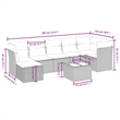 Afuera Living 8 Piece Poly Rattan Standard Sofa Set in Beige