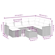 Afuera Living Contemporary 8 Piece Poly Rattan Sofa Set in Black