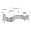Afuera Living Contemporary Poly Rattan Large Sofa Set in Black
