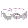 Afuera Living Contemporary 8 Piece Poly Rattan Large Sofa Set in Black