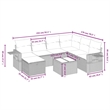 Afuera Living Contemporary 8 Piece Poly Rattan Sofa Set in Beige