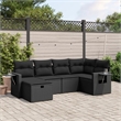 Afuera Living Contemporary Poly Rattan Small Sofa Set in Black