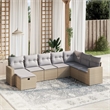 Afuera Living 8 Piece Poly Rattan Standard Sofa Set in Beige