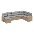 Afuera Living 8 Piece Poly Rattan Standard Sofa Set in Beige
