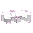 Afuera Living Contemporary Synthetic Poly Rattan Sofa Set in Gray