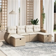 Afuera Living 6 Piece Poly Rattan Standard Sofa Set in Beige