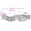 Afuera Living Contemporary 6 Piece Poly Rattan Large Sofa Set in Gray