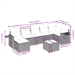 Afuera Living Contemporary Synthetic Poly Rattan Sofa Set in Gray