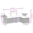 Afuera Living Contemporary Synthetic Poly Rattan Sofa Set in Black