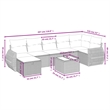 Afuera Living Contemporary 8 Piece Poly Rattan Small Sofa Set in Black