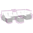 Afuera Living Contemporary 8 Piece Poly Rattan Large Sofa Set in Gray