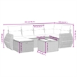 Afuera Living Contemporary 7 Piece Poly Rattan Large Sofa Set in Black
