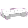 Afuera Living Contemporary 7 Piece Poly Rattan Large Sofa Set in Beige