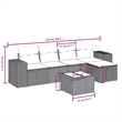 Afuera Living Contemporary 6 Piece Poly Rattan Large Sofa Set in Beige