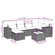 Afuera Living Contemporary 7 Piece Poly Rattan Large Sofa Set in Black