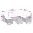 Afuera Living Contemporary 8 Piece Poly Rattan Sofa Set in Black