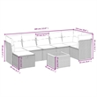 Afuera Living Contemporary Synthetic Poly Rattan 8 Piece Sofa Set in Gray