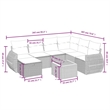 Afuera Living Contemporary 8 Piece Poly Rattan Sofa Set in Dark Gray