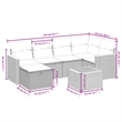 Afuera Living Contemporary Synthetic Poly Rattan 7 Piece Sofa Set in Cream/Beige