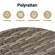 Afuera Living Contemporary 3 Piece Poly Rattan Sofa Set in Gray