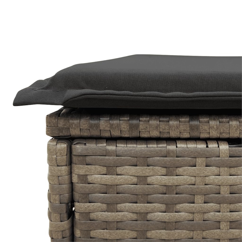 Afuera Living Contemporary 3 Piece Poly Rattan Sofa Set in Gray