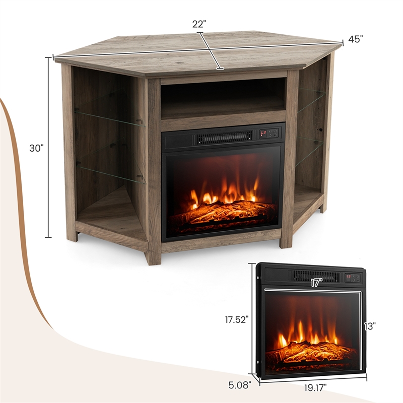 Afuera Living Fireplace TV Stand & 18