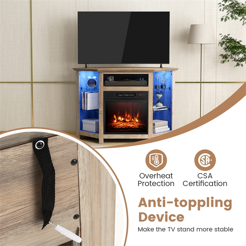 Afuera Living Fireplace TV Stand & 18