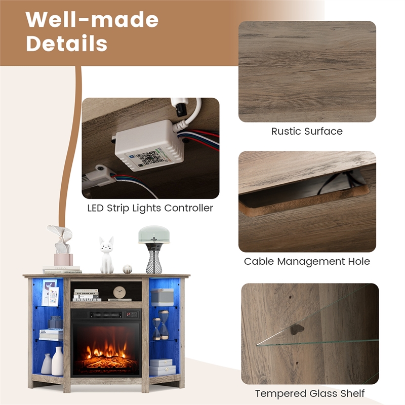 Afuera Living Fireplace TV Stand & 18