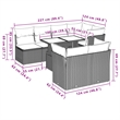 Afuera Living 8 Piece Poly Rattan Large Sofa Set in Black/Cream