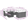 Afuera Living Contemporary 9 Piece Poly Rattan Sofa Set in Black