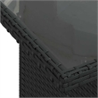 Afuera Living Contemporary Poly Rattan Sofa Set in Black/Cream