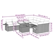 Afuera Living Contemporary 10 Piece Poly Rattan Sofa Set in Black