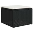 Afuera Living Contemporary 8 Piece Poly Rattan Sofa Set in Black/Cream