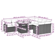 Afuera Living Contemporary 10 Piece Poly Rattan Sofa Set in Black/Cream