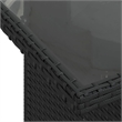 Afuera Living Contemporary 6 Piece Poly Rattan Sofa Set in Black