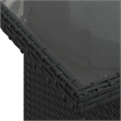 Afuera Living Contemporary 8 Piece Poly Rattan Sofa Set in Black/Cream