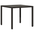 Afuera Living Contemporary 5 Piece Poly Rattan Bistro Set in Black