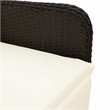 Afuera Living Contemporary 5 Piece Poly Rattan Bistro Set in Black
