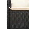 Afuera Living Contemporary 9 Piece Poly Rattan Large Bistro Set in Black