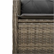 Afuera Living Contemporary 9 Piece Poly Rattan Bistro Set in Gray